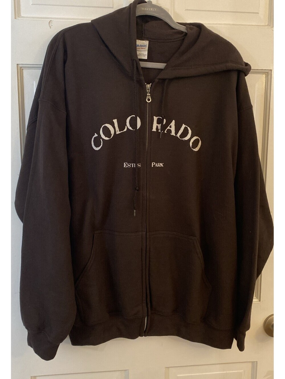Colorado Estes Park Brown Zip Up Hoodie  Sweatshirt XL 50/50
